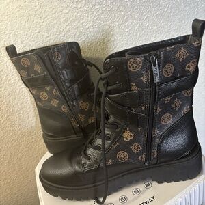 Guess Black and Brown Ankle Boots
